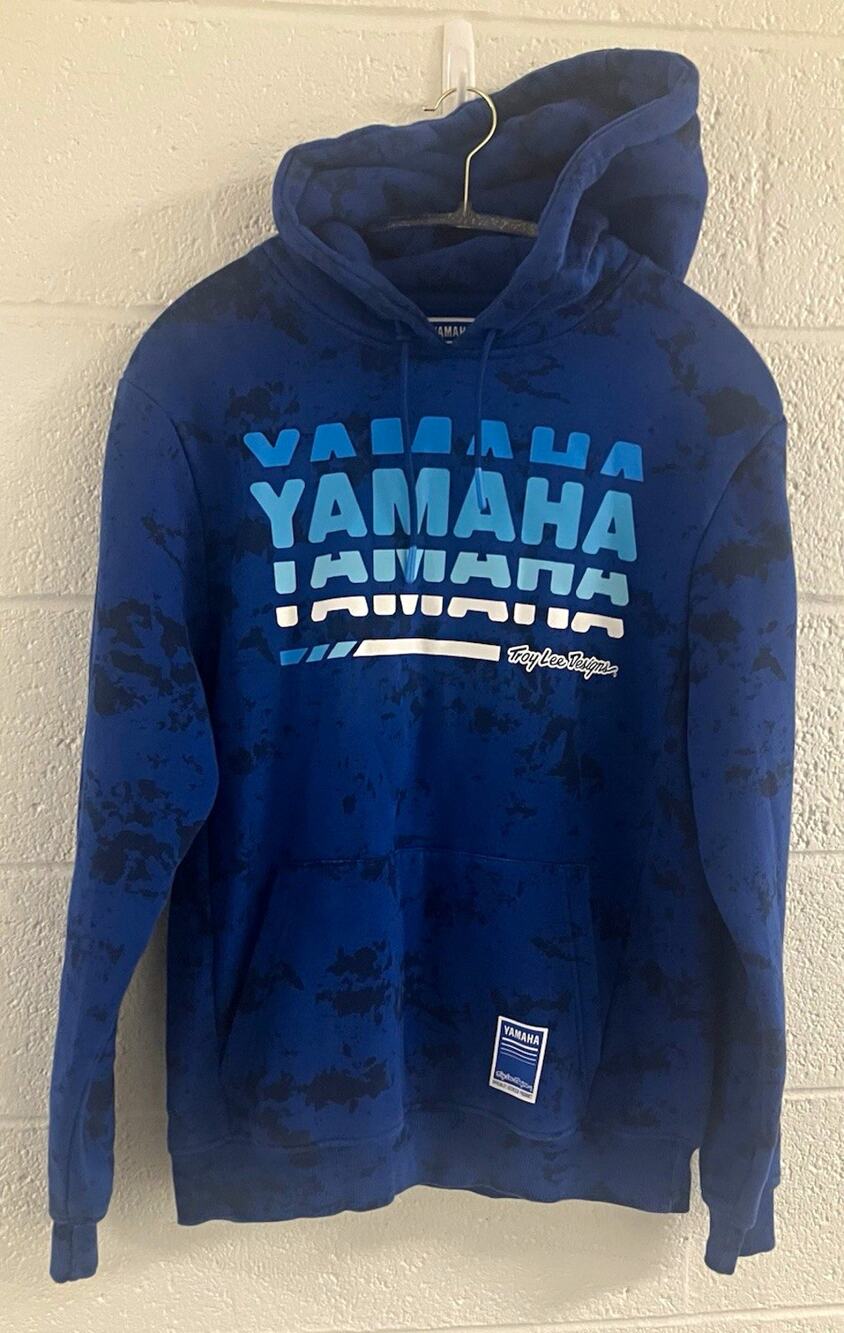 Yamaha Troy Lee Designs Racing Hoodie Mens Medium Blue Motocross Pullover